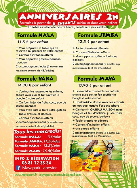 Flyer anniversaire MayaPark